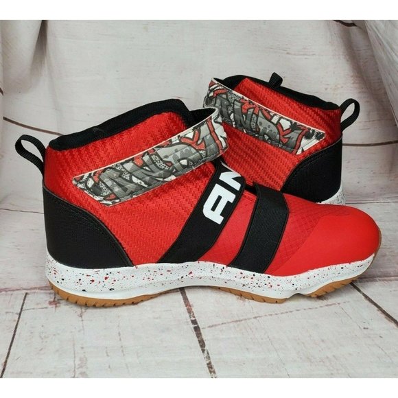 Boys AND1 Strapped Blindside Basketball Shoes Sneakers Size 5 Red - Picture 6 of 12